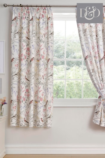 D&D Pink Caraway Pair of Pencil Pleat Curtains (910646) | £40