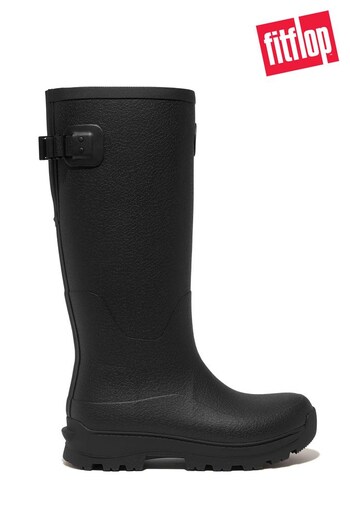 FitFlop Wonderwelly Atb High-Performance Tall Rain Black Boots (910678) | £150