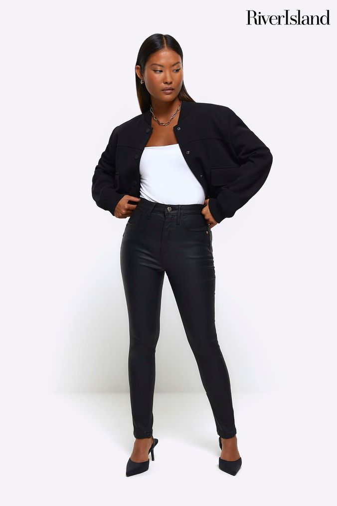 River island harper outlet coated jeans