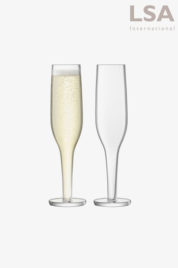 LSA International Clear Epoque 170ml Set Of 2 Champagne Flutes (911118) | £32