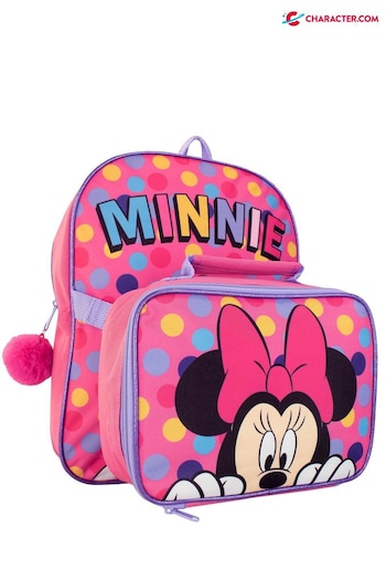 Character Pink Minnie Mouse Backpack and Lunch Bag Set (911651) | £25