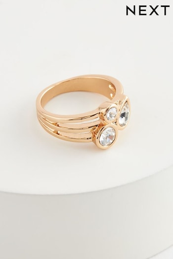 Gold Tone Sparkle Cluster Ring (911682) | £8.50