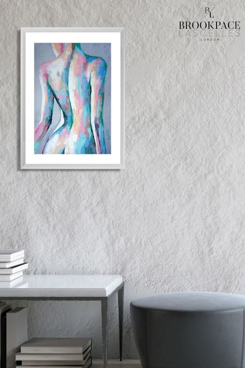 Brookpace Lascelles Pink Contemporary Life Drawing Artwork In White Frame (911818) | £156