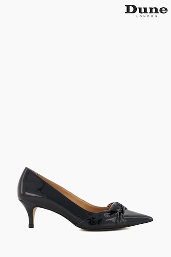 Dune London Black Address Soft Knot Pointed Court Shoes (911851) | £90