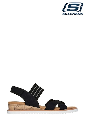 Skechers 210261-TNBR Black Bobs Desert Kiss Shore Enough Sandals (911875) | £44