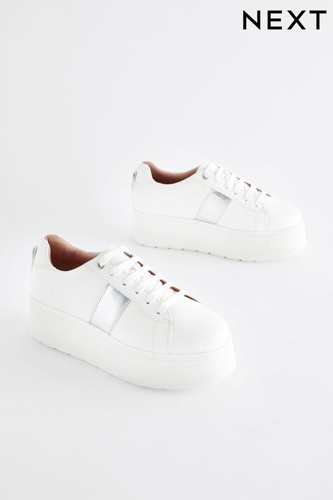 Women s White Chunky Trainers White Chunky Sneakers Next