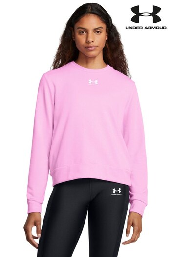 Under Armour Pink Rival Terry Crew Sweatshirt (911907) | £60