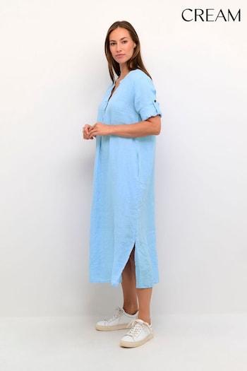 Cream Blue Bellis Maxi Dress (912363) | £80
