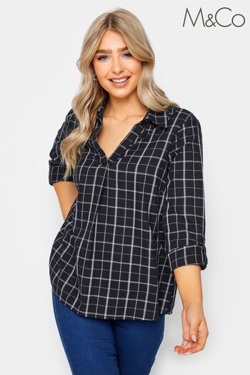 M&Co Black Check Overhead Shirt (912379) | £27