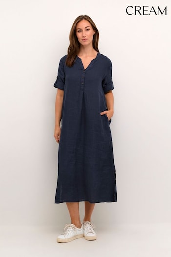 Cream Blue Bellis Maxi Dress (912746) | £80