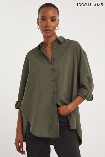 JD Williams Oversized Khaki Green Shirt (913098) | £28