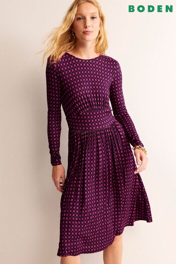 Boden Pink Petite Thea Short Jersey Dress (913205) | £60