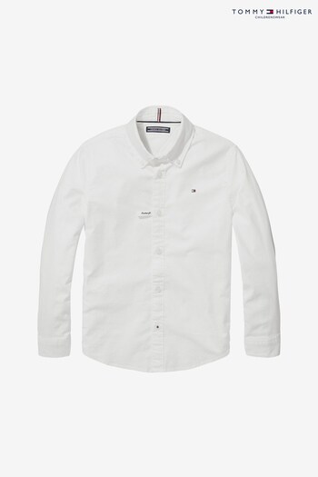 Tommy Hilfiger White Stretch Oxford Shirt (914317) | £37 - £45
