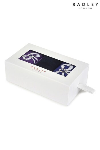 Radley Purple Bow Sock Set (914467) | £25