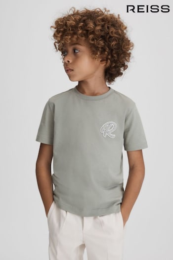 Reiss Pistachio Jude Junior Cotton Crew Neck T-Shirt (914487) | £18