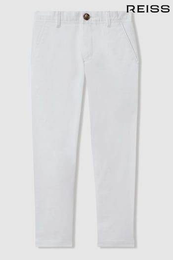 Reiss White Pitch Slim Fit Casual Chinos (914497) | £40