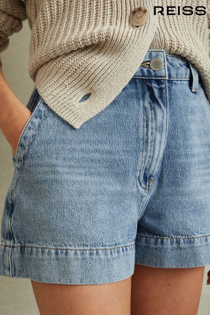 Women s Denim Mid Rise Shorts Mid Rise Jean Shorts Next