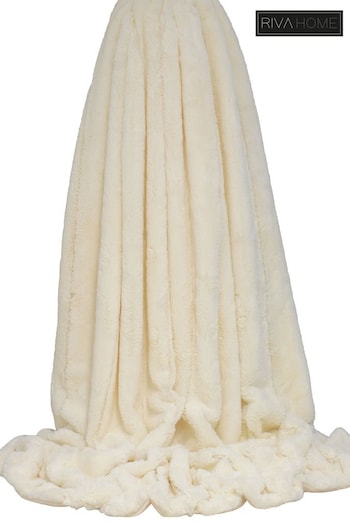 Riva Paoletti Cream Empress Throw (914698) | £38 - £50