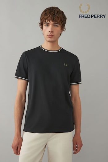 Fred Perry Twin Tipped Logo 100% Cotton T-Shirt (915245) | £50