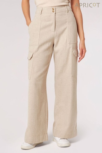 Apricot Neutral Pleat Peachy Twill Trousers (915446) | £35