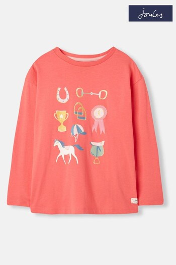 Joules Bessie Pink Long Sleeve Jersey Top (915566) | £14.95 - £18.95