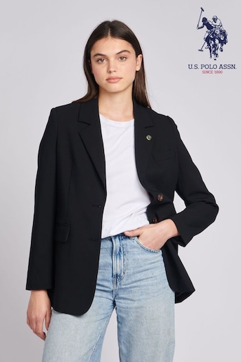 U.S. Polo Assn. Womens Single Breasted Black Blazer (915793) | £120