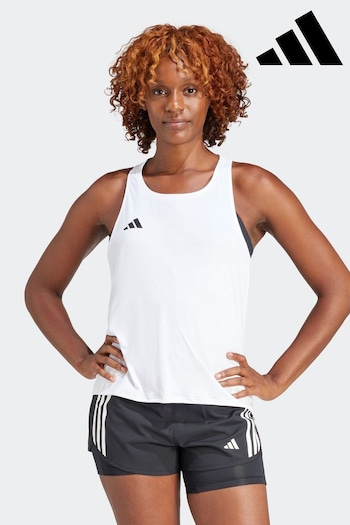 adidas White adizero Tank Vest (915932) | £23