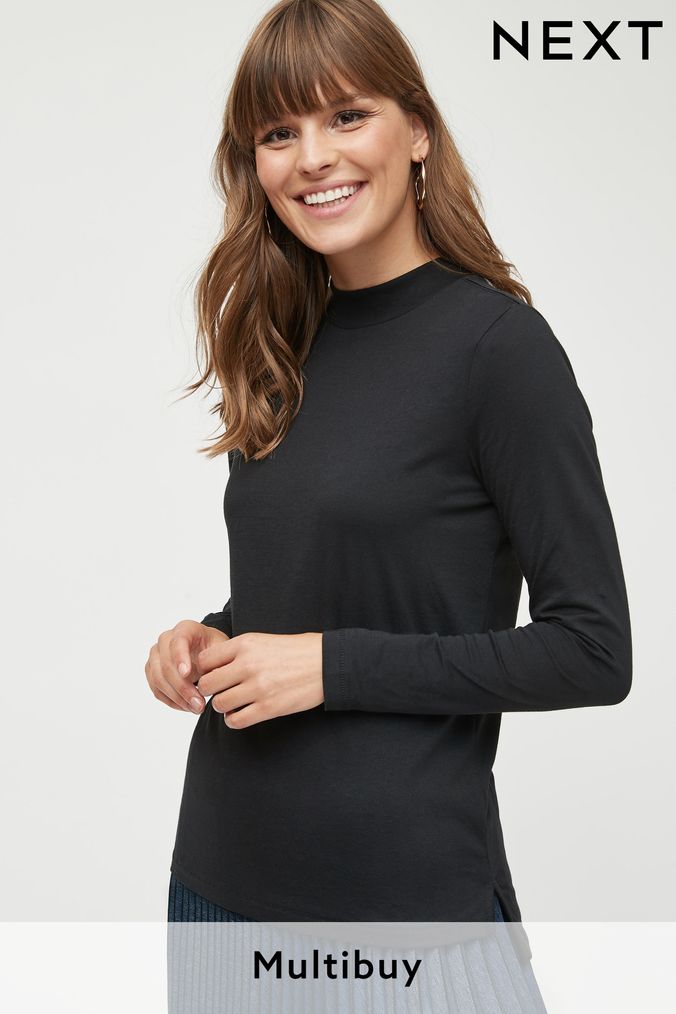 Black high neck top womens 2025