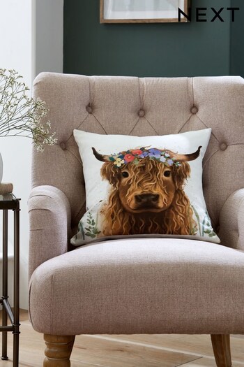 Natural Hamish The Highland Cow Flower Headband Cushion (916328) | £14