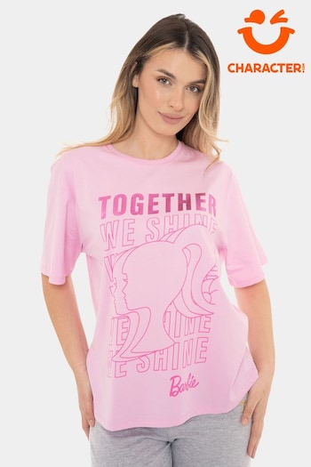 Character Pink Together We Shine Ladies Barbie T-Shirt (916391) | £17