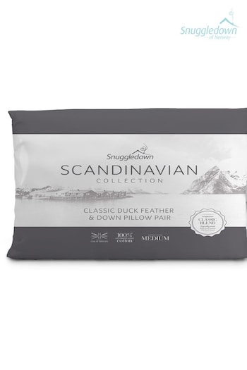 Snuggledown Scandinavian 2 Pack Duck Feather And Down Pillows (916474) | £35