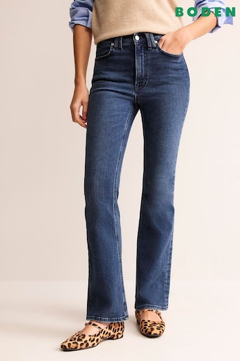 Boden Blue Mid Rise Slim Flare Jeans (916557) | £85