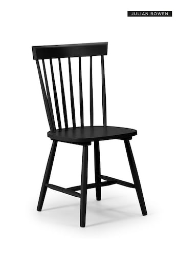 Julian Bowen Set of 2 Black Torino Dining Chairs (916748) | £145