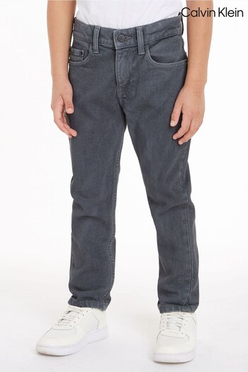 Calvin noir Klein Kids Grey Overdyed Dad Jeans (916951) | £75