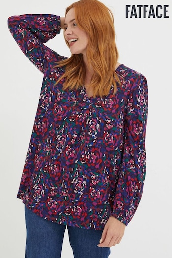 FatFace Purple Aurelia Abstract Marks Tunic (917080) | £46