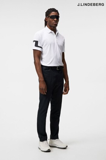 J.Lindeberg White Heath Regular Fit Golf Polo Shirt (917661) | £55