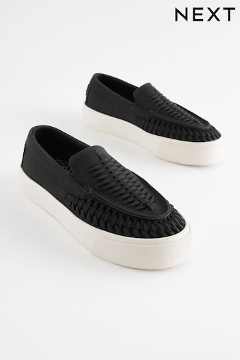 Black Woven Loafers (917814) | £22 - £29
