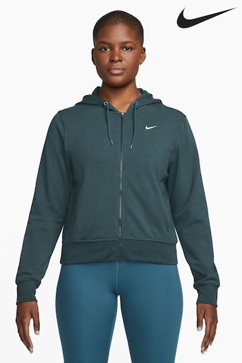 Nike Dark Green Dri-FIT One Full-Zip Hoodie (917922) | £65