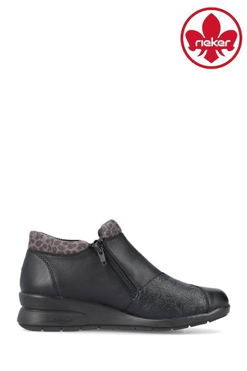 Rieker Womens Zipper Black Shoes (918668) | £77