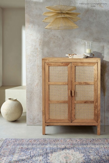 French Connection Mango Wood and Rattan Provencial Sideboard (919353) | £999