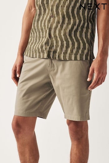 Stone Loose Fit Stretch Chinos split Shorts (919385) | £19