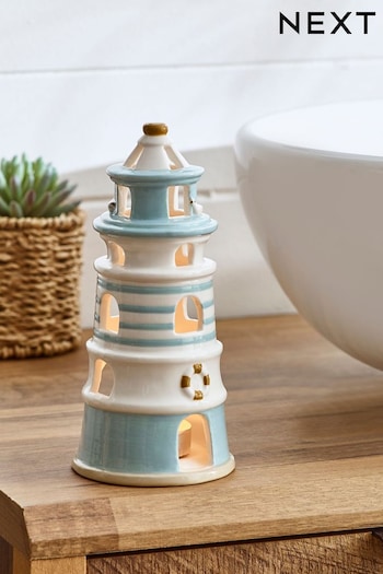 Blue Seaside Lighthouse Tealight Holder (919637) | £14