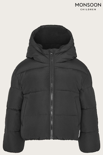 Monsoon Short Puffer Black Jacket (919678) | £50 - £60