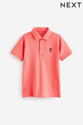 Salmon Pink Short Sleeve Polo Shirt (3-16yrs) (919727) | £7 - £12