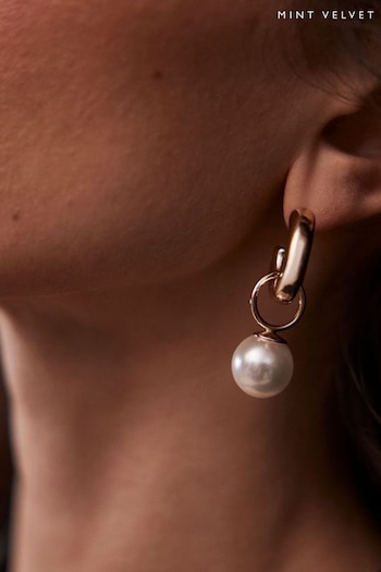 Mint Velvet Gold Tone Hoop Earrings (919733) | £25