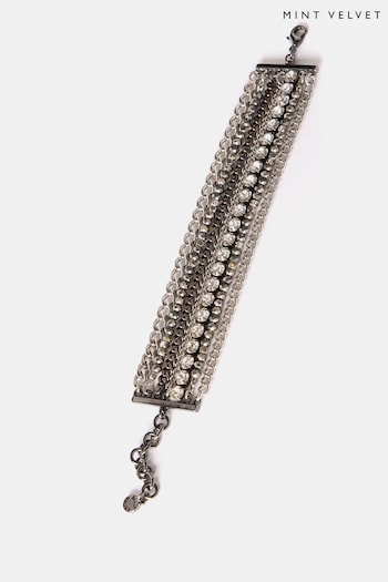 Mint Velvet Silver Tone Layered Bracelet (919795) | £32