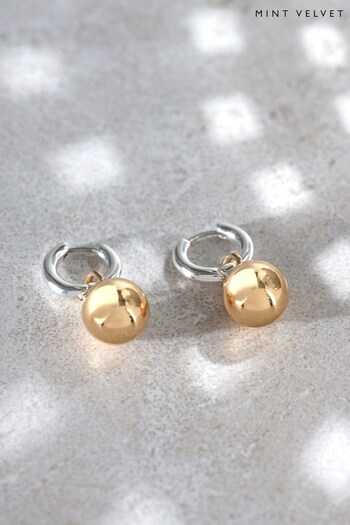 Mint Velvet Natural Mixed Sphere Hoop Earrings (919858) | £25
