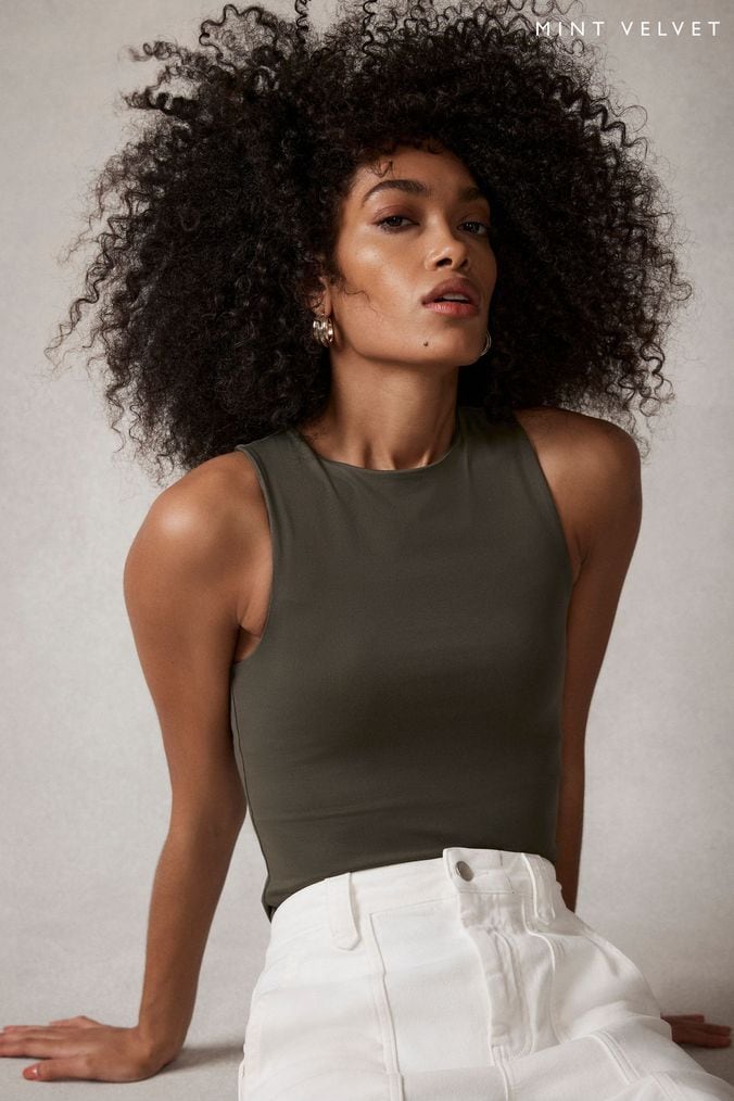 Mint velvet khaki stripe jacket store