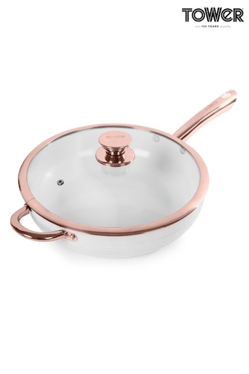 Tower White White And Rose Gold 28cm Multi Pan (921615) | £40
