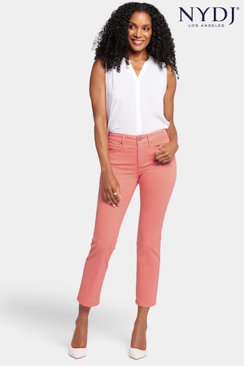NYDJ Coral Pink Marilyn Straight Ankle Jeans (921712) | £130